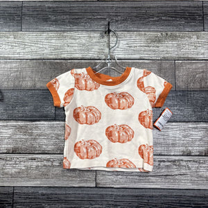 KATE QUINN ORGANIC SS PUMPKIN T-SHIRT 6-12 MO