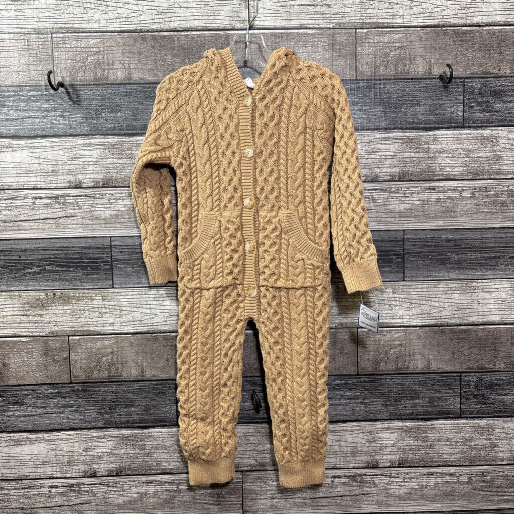 JAMIE KAY HOODED CABLE KNIT SWEATER ROMPER 3