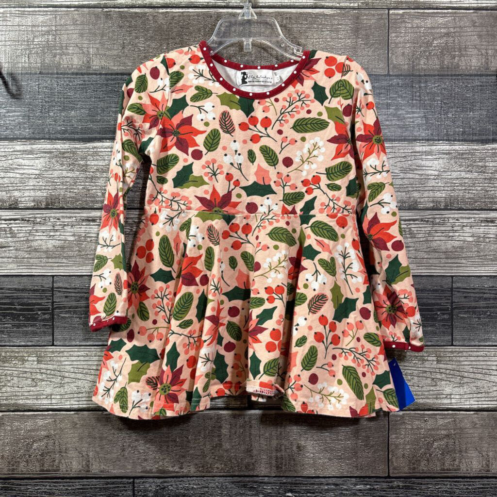 LILY & LONDYN'S LS COTTON PRINTED DRESS 3/4