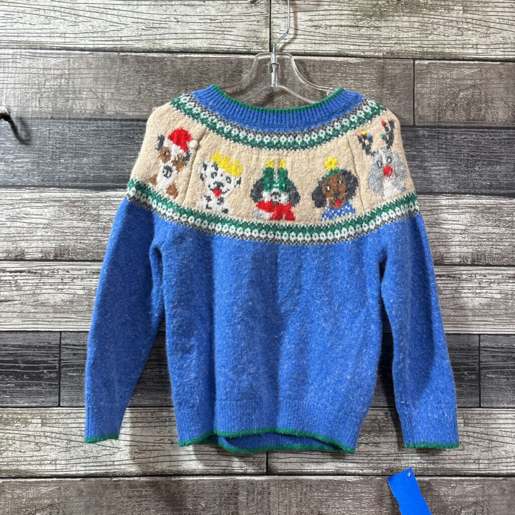 MINI BODEN WOOL BLEND DOG HOLIDAY SWEATER 6