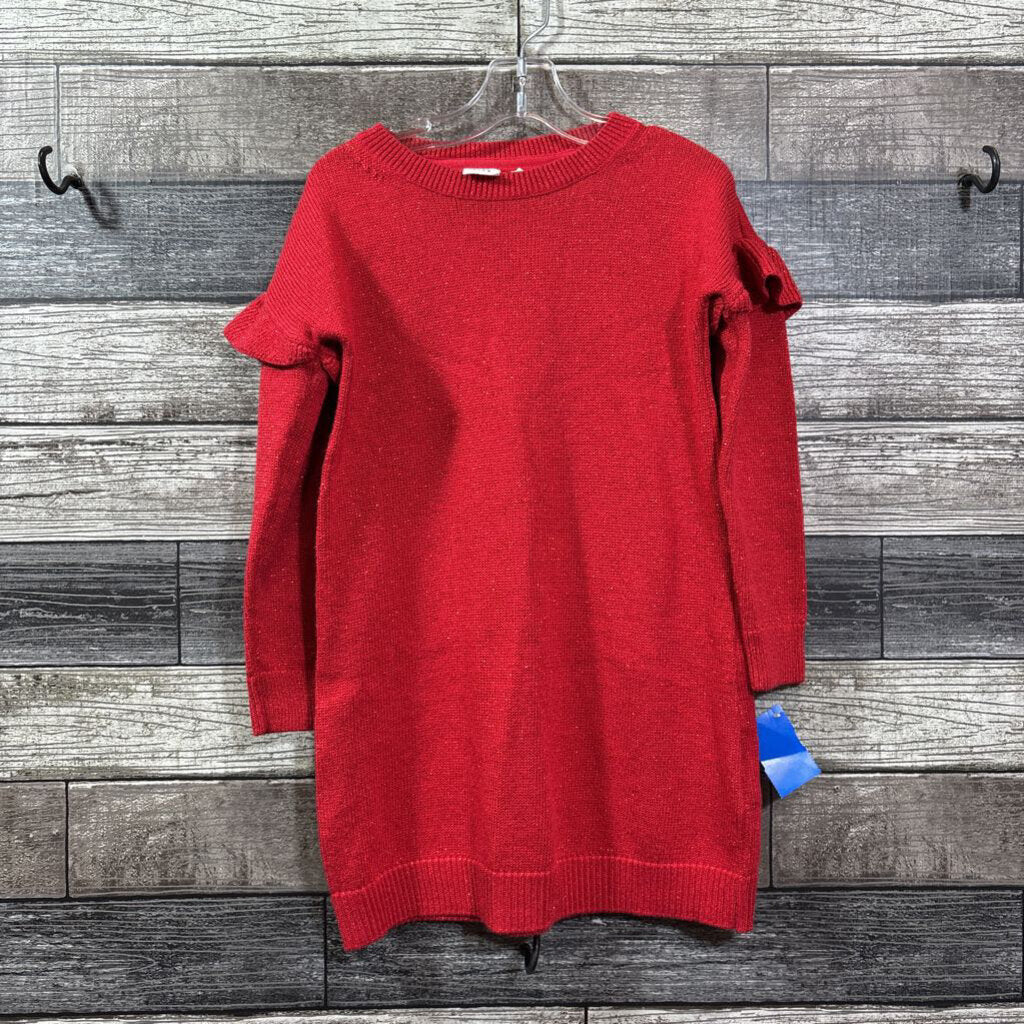 GAP RED SPARKLE SWEATER DRESS 4/5