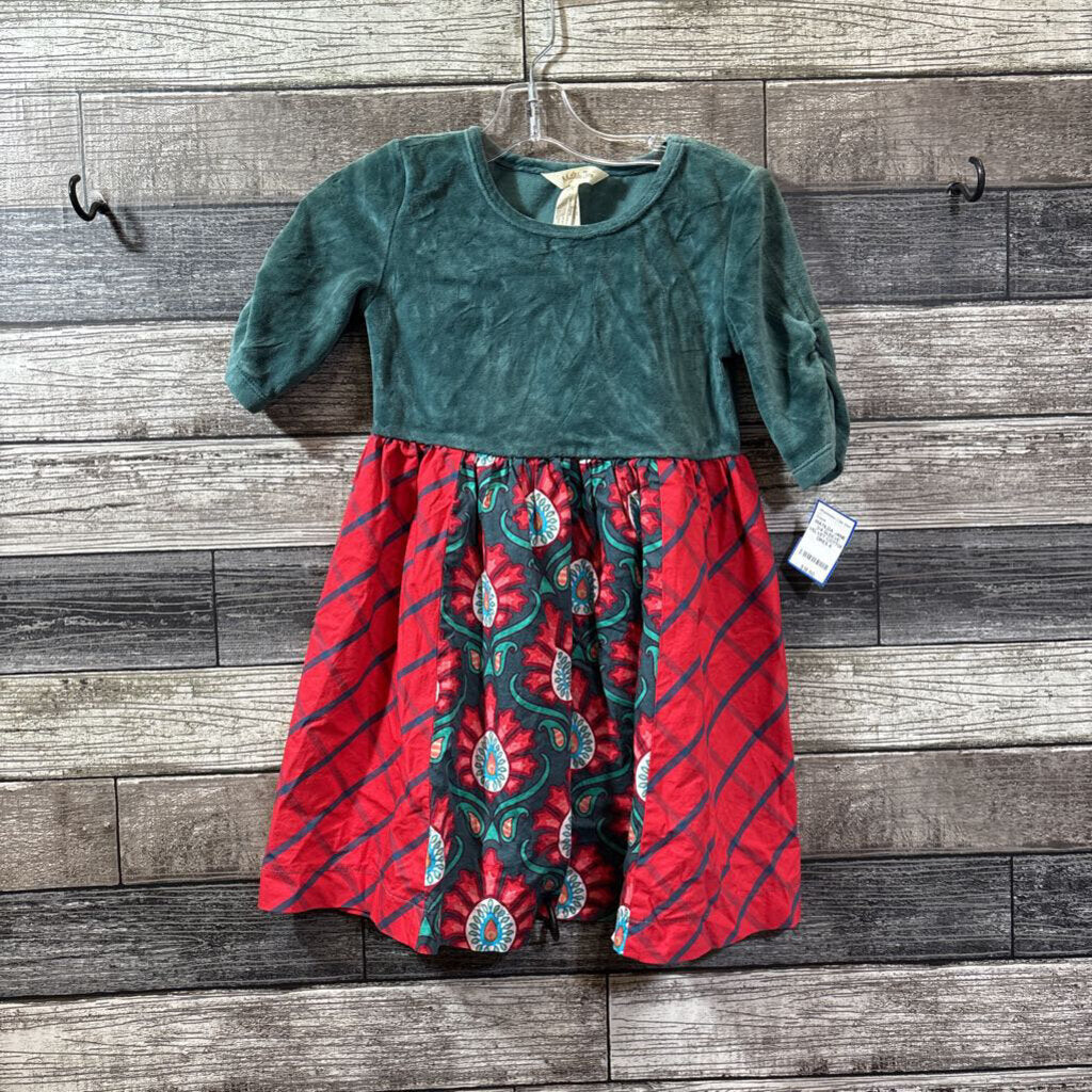 MATILDA JANE 3/4 SLEEVE VELVET COTTON DRES 6