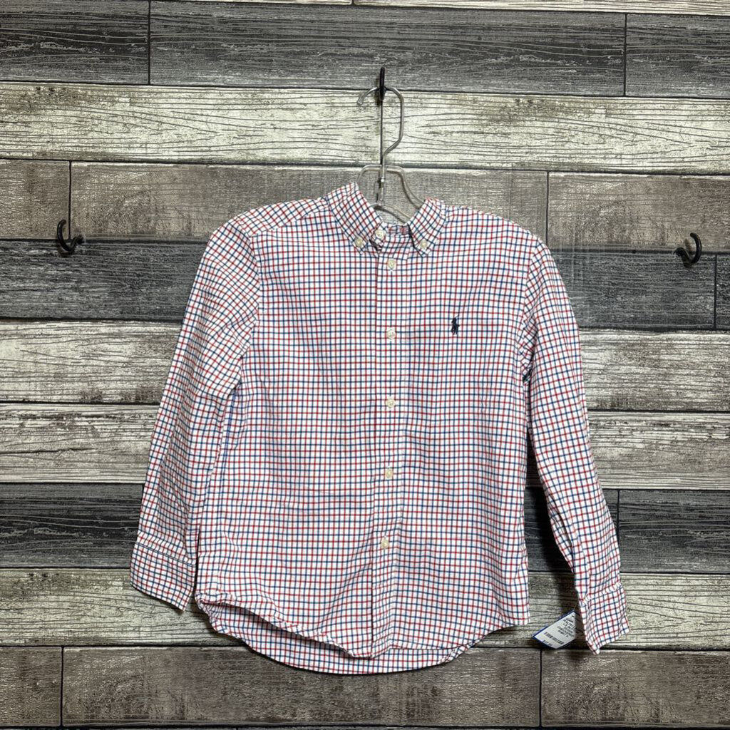 RALPH LAUREN LS BUTTON DOWN CHECKERED SHIRT 6