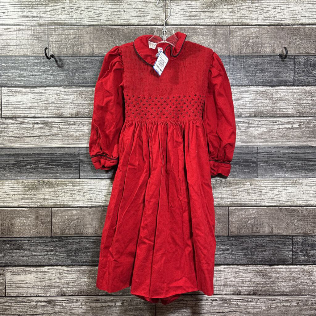 PERVENCHE COTTON SMOCKED CORDUROY PLEATED LS DRESS 4