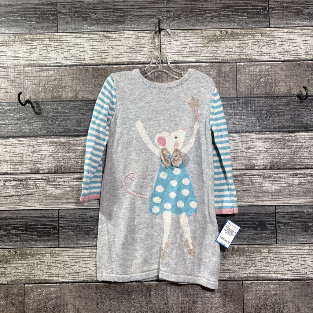 MINI BODEN LS APPLIQUE KNITTED DRESS 18-24 MO
