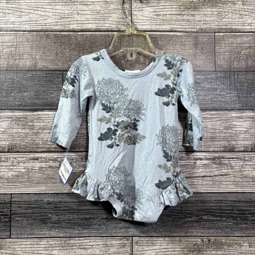 KATE QUINN BAMBOO RUFFLE LEG BODYSUIT 0-3 MO