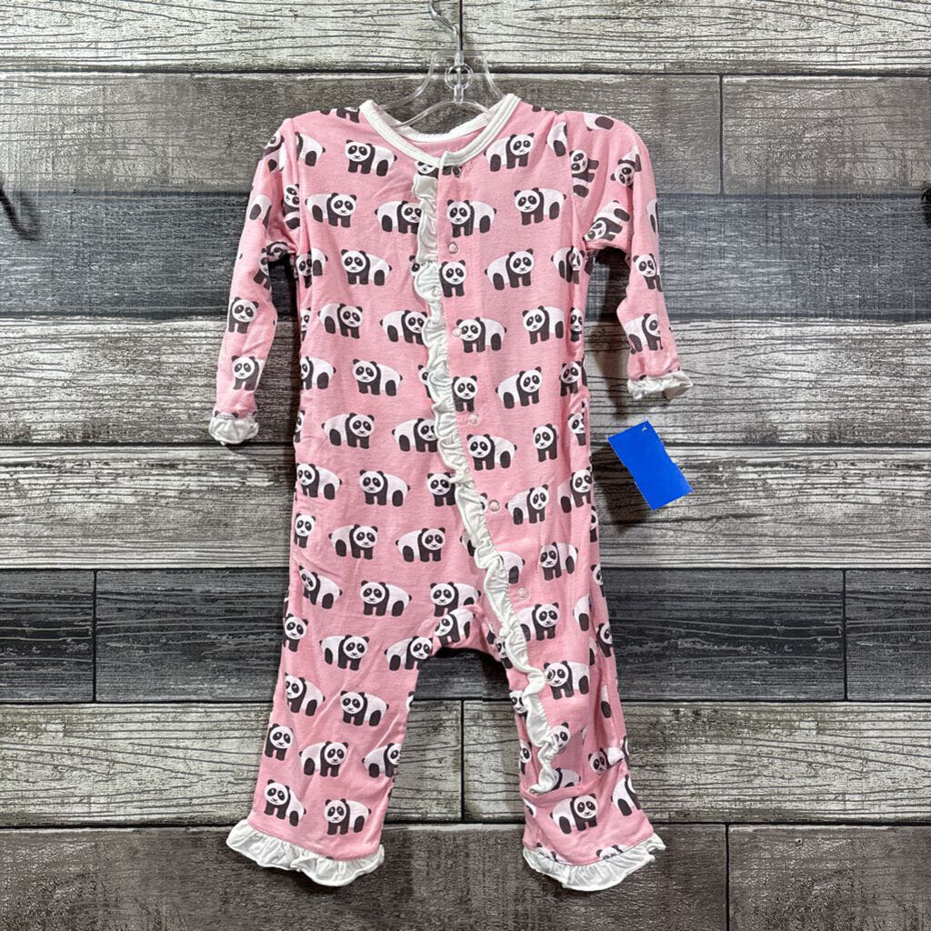 KICKEE PANTS BAMBOO CLASSIC RUFFLE COVERALL 0-3 MO