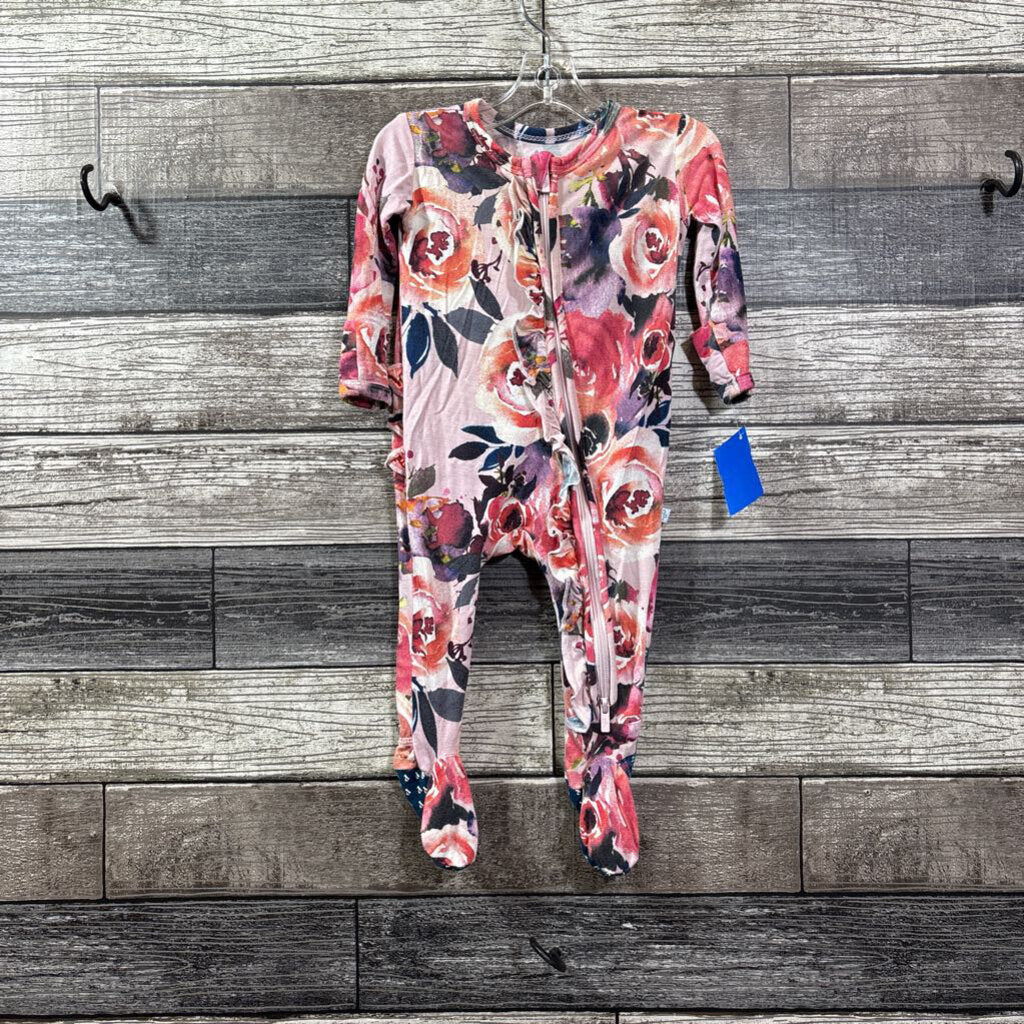 POSH PEANUT BAMBOO FOOTIE PJ 0-3 MO