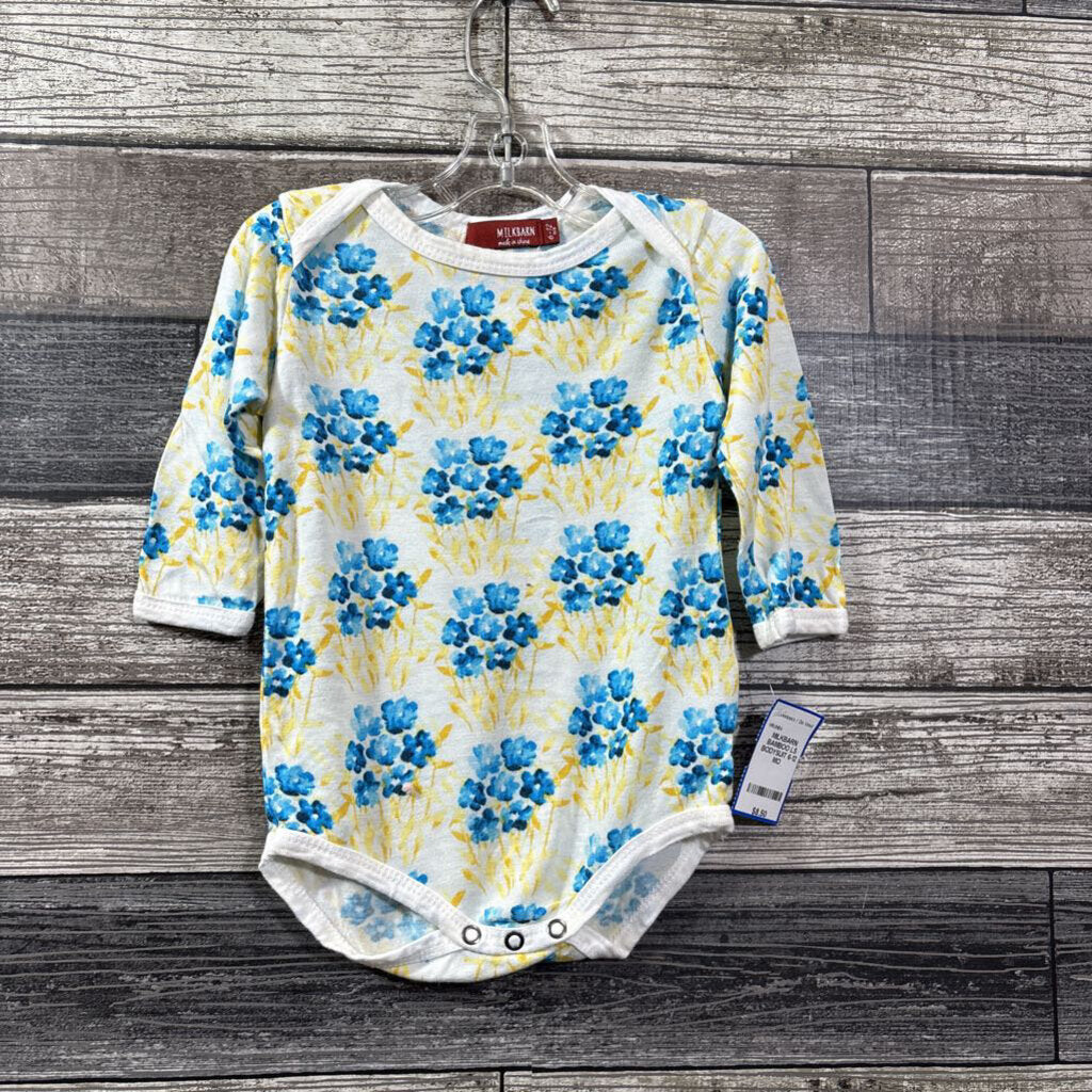 MILKBARN BAMBOO LS BODYSUIT 6-12 MO