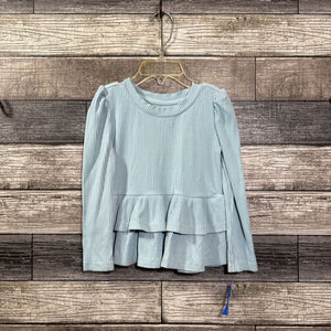 PLAY BY LITTLE SLEEPIES LS RIBBED RUFFLE SHIRT 18-24 MO