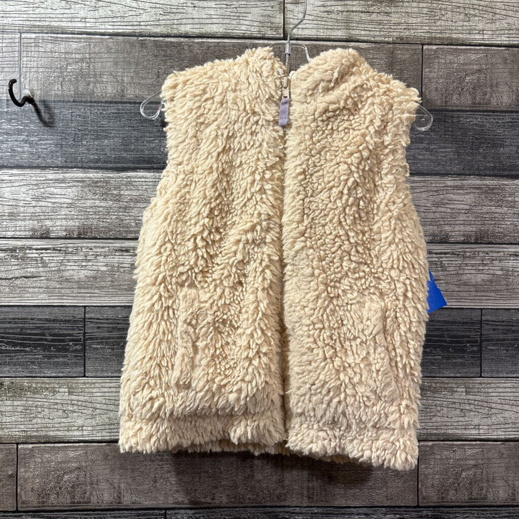 MINI BODEN SHERPA FLEECE HOODED VEST 6/7