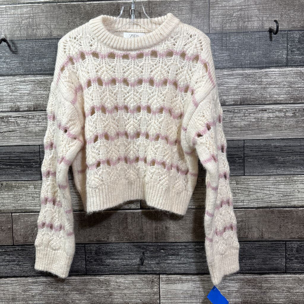 ZARA CROPPED CUT OUT SWEATER 9/10
