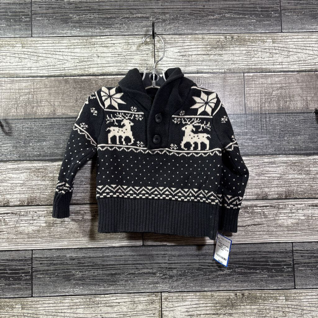 PEEK SHAWL COLLAR SWEATER 6-12 MO
