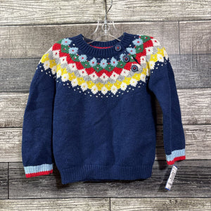 MINI BODEN WOOL BLEND FAIR ISLE BUTTON SWEATER 12-18 MO