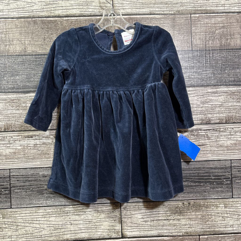 HANNA LS VELOUR DRESS 70 / 6-12 MO