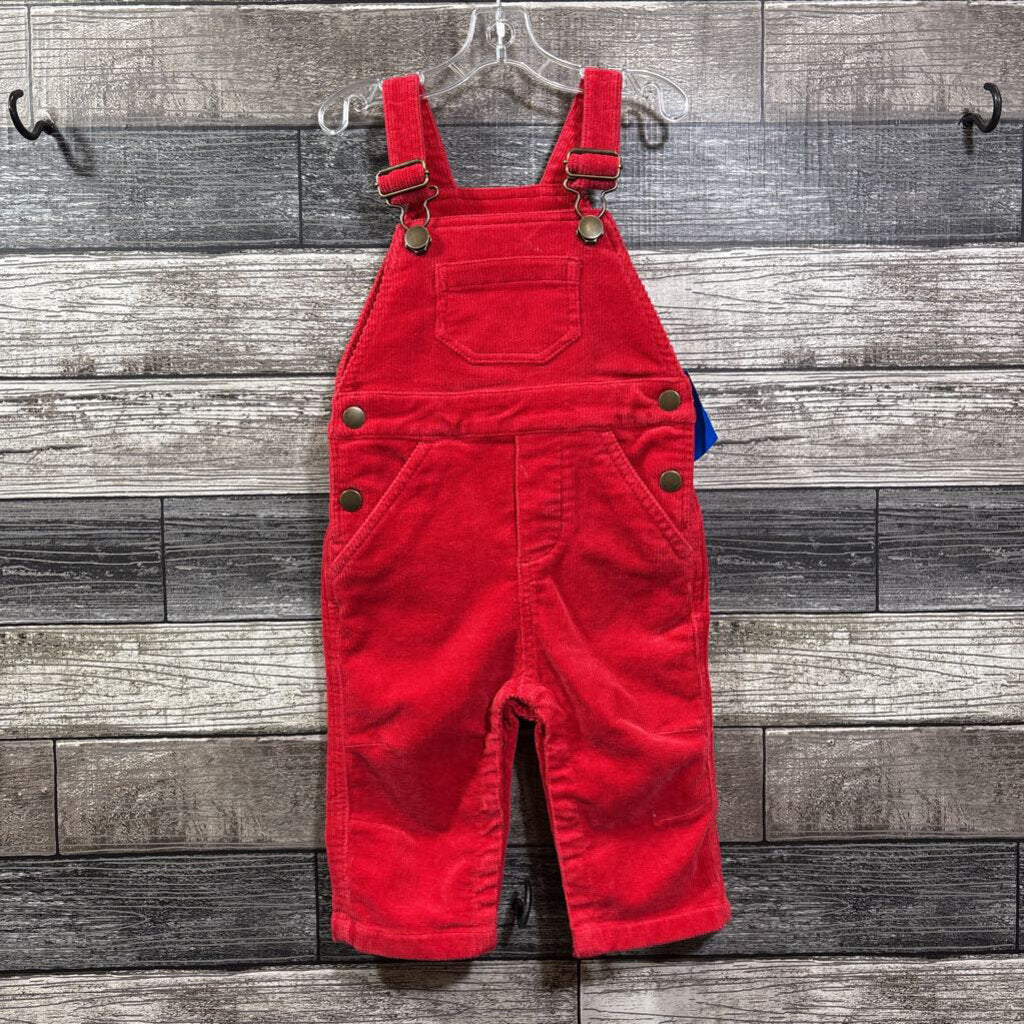 HANNA RED CORDUROY OVERALLS 70 / 6-12 MO