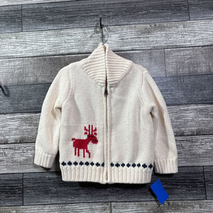 HANNA FULL ZIP HOLIDAY SWEATER 70 / 6-12 MO