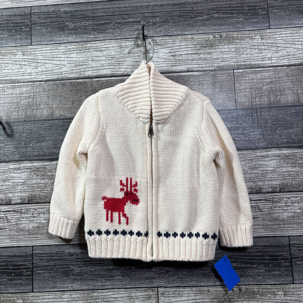 HANNA FULL ZIP HOLIDAY SWEATER 70 / 6-12 MO