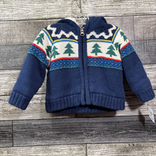 Load image into Gallery viewer, HANNA SHERPA LINED FULL ZIP HOODED SWEATER JACKET 70 / 6-12 MO
