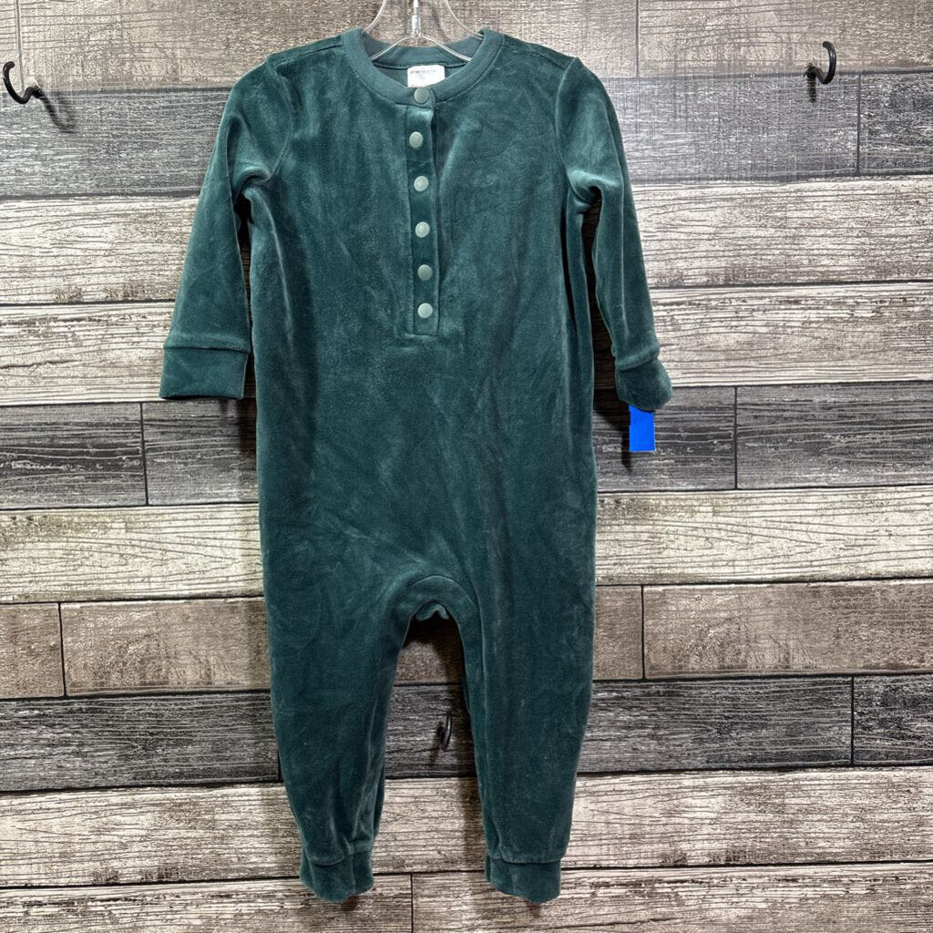 HANNA LS GREEN VELOUR ROMPER 85 / 2