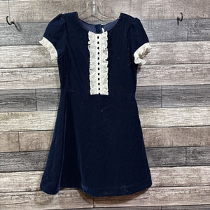 JANIE & JACK SS RUFFLE TRIM VELOUR DRESS 8