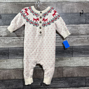 HANNA HOLIDAY KNITTED COTTON SWEATER ROMPER 70 / 6-12 MO