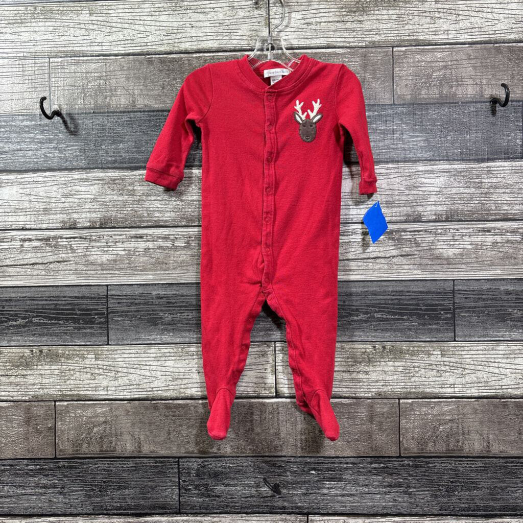 POTTERY BARN KIDS FOOTIE HOLIDAY PJ 3-6 MO