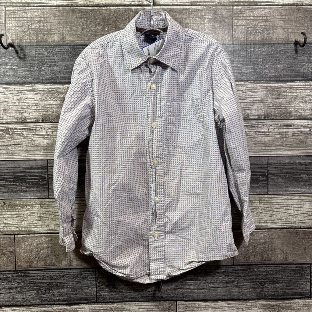 GAP LS GEO PATTERN BUTTON DOWN SHIRT 6/7