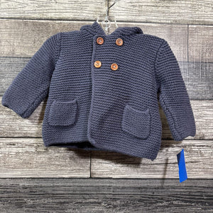 ZARA CABLE KNIT HOODED SWEATER JACKET 3-6 MO