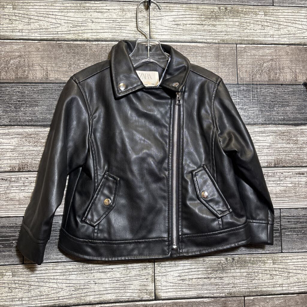 ZARA FAUX LEATHER BIKER JACKET 3/4