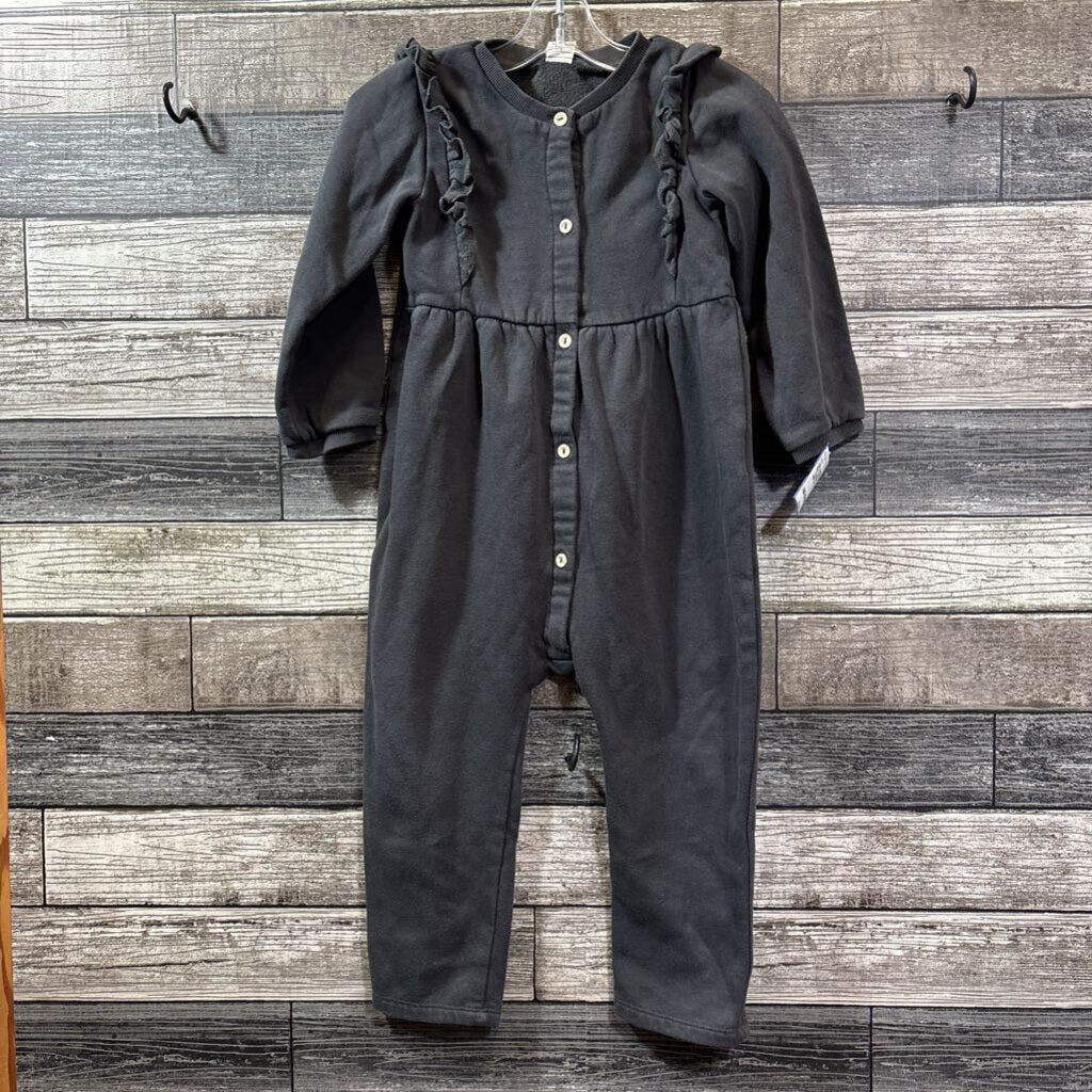 H&M JERSEY KNIT RUFFLE TRIMMED JUMPSUIT 4