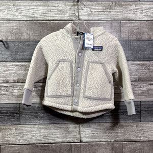 PATAGONIA HOODED FLEECE SNAP JACKET 12-18 MO