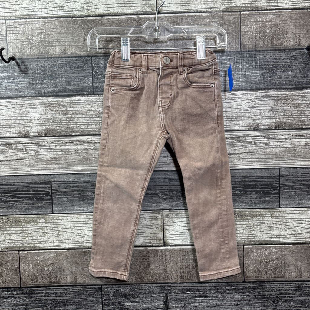 ZARA SLIM TAN JEANS 2/3