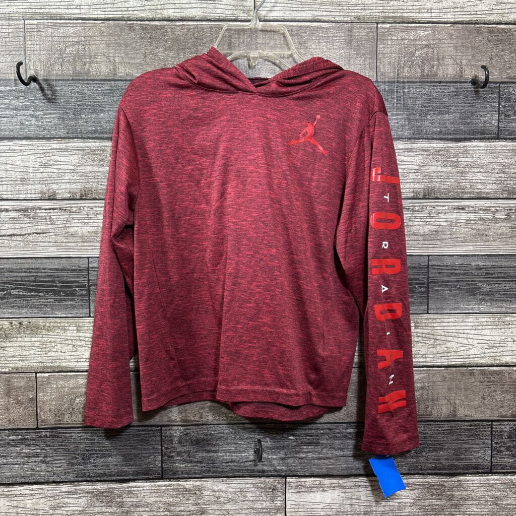 NIKE AIR JORDAN LS HOODED DRI FIT SHIRT 10/12