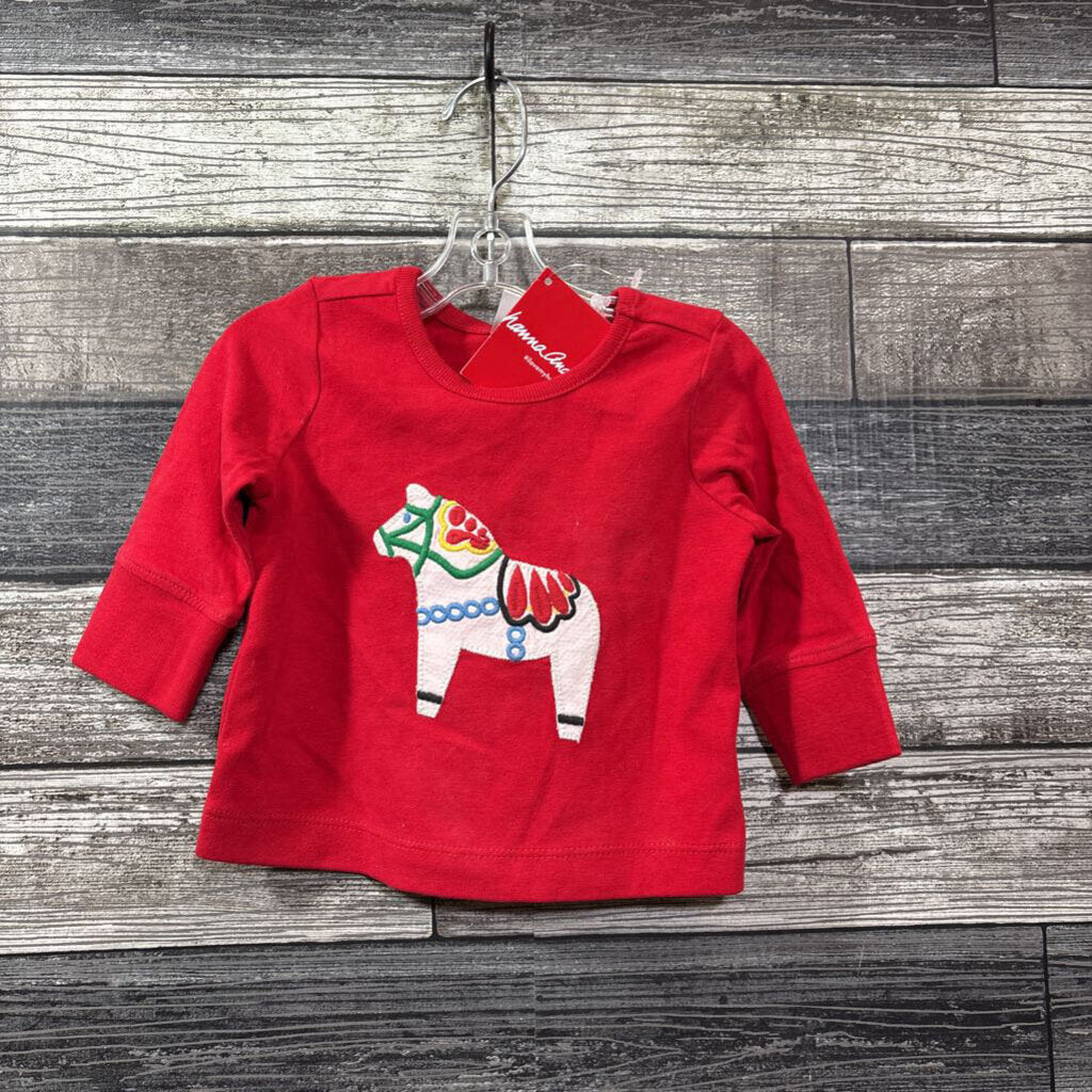 NWT HANNA LS APPLIQUE T-SHIRT 60 / 3-6 MO