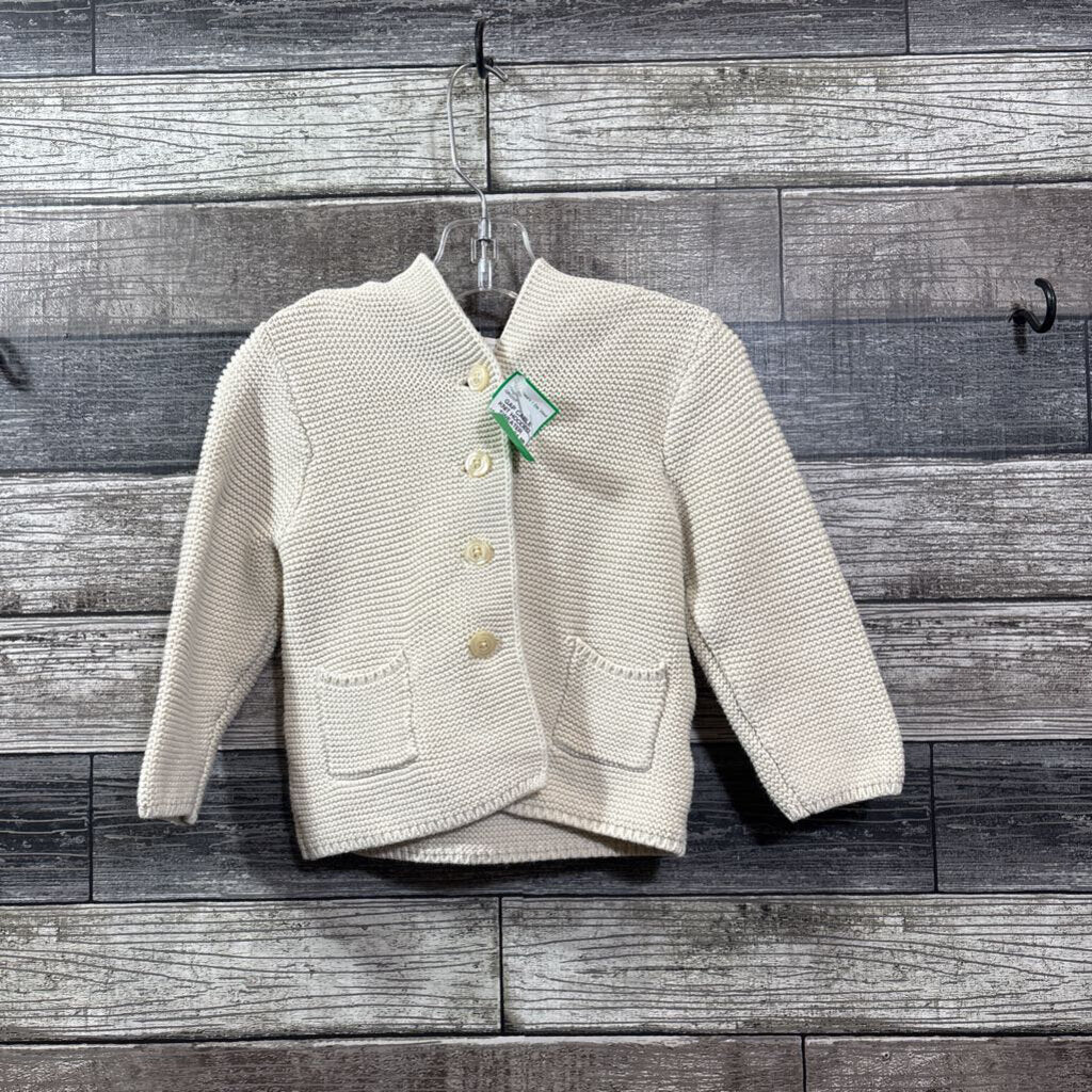 GAP CABLE KNIT HOODED SWEATER JACKET 18-24 MO