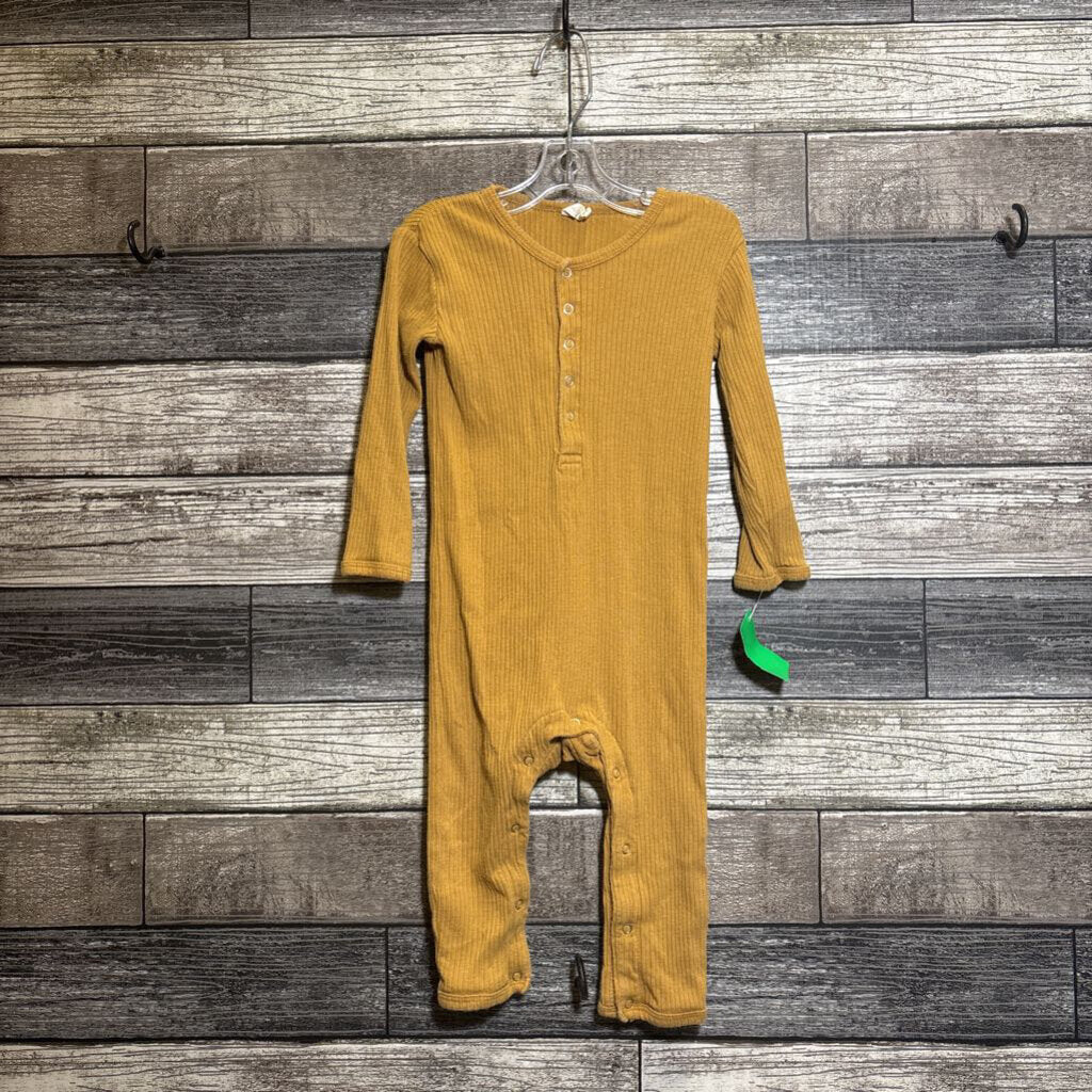 QUINCY MAE ORGANIC RIBBED ROMPER 12-18 MO