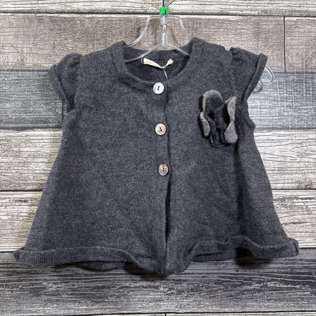 JELLO MELLO SS ITALIAN WOOL CARDIGAN SWEATER 3/4