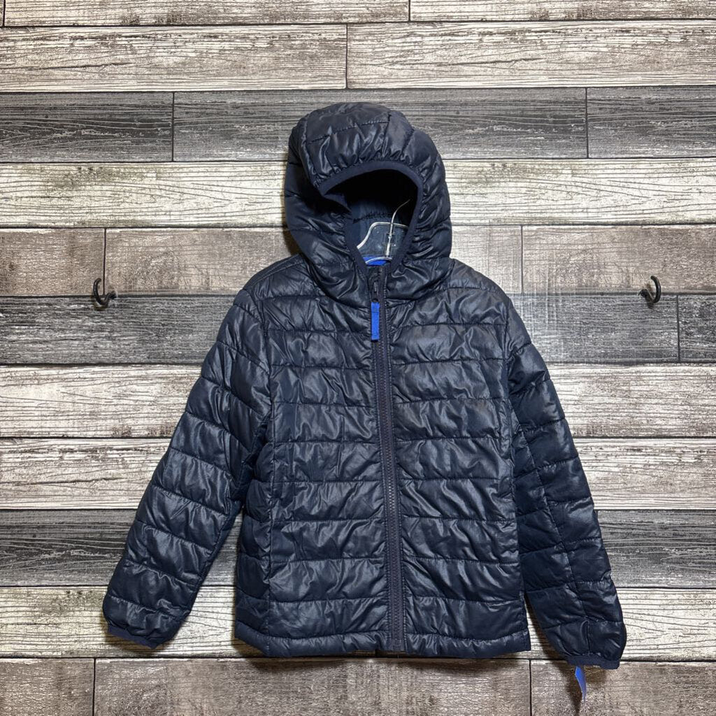 PRIMARY HOODED LIGHTWEIGHT WATER RESISTANT PUFFER JACKET 4/5