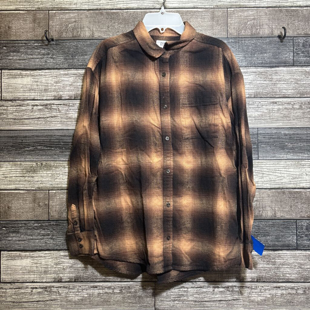 GAP LS BUTTON DOWN FLANNEL SHIRT 12