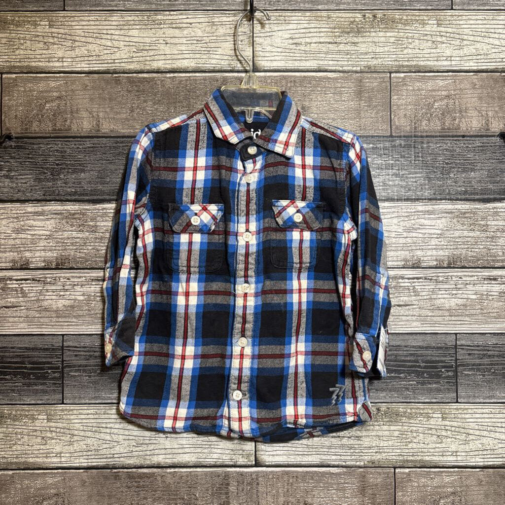 77 KIDS LS FLANNEL BUTTON DOWN SHIRT 2