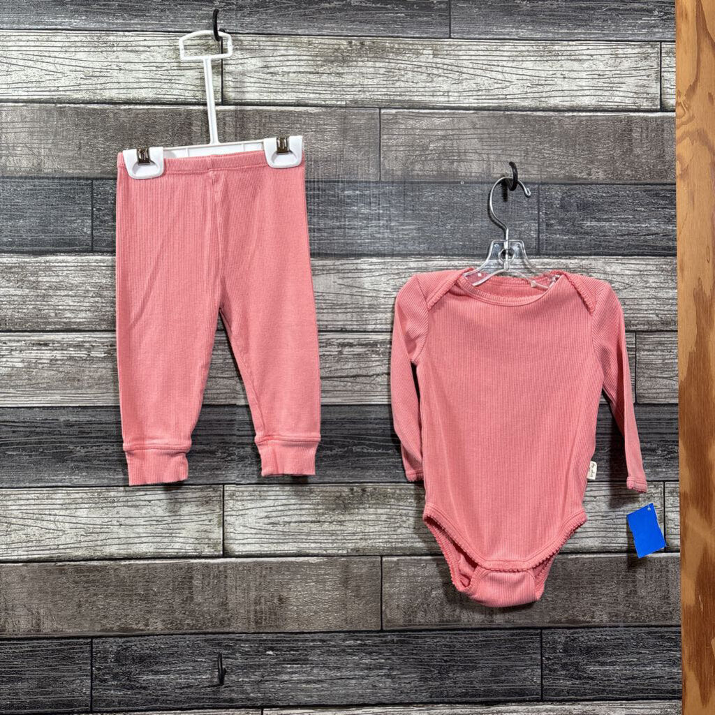 KONGES SLOJD 2PC LS RIBBED BODYSUIT + LEGGING 6 MO