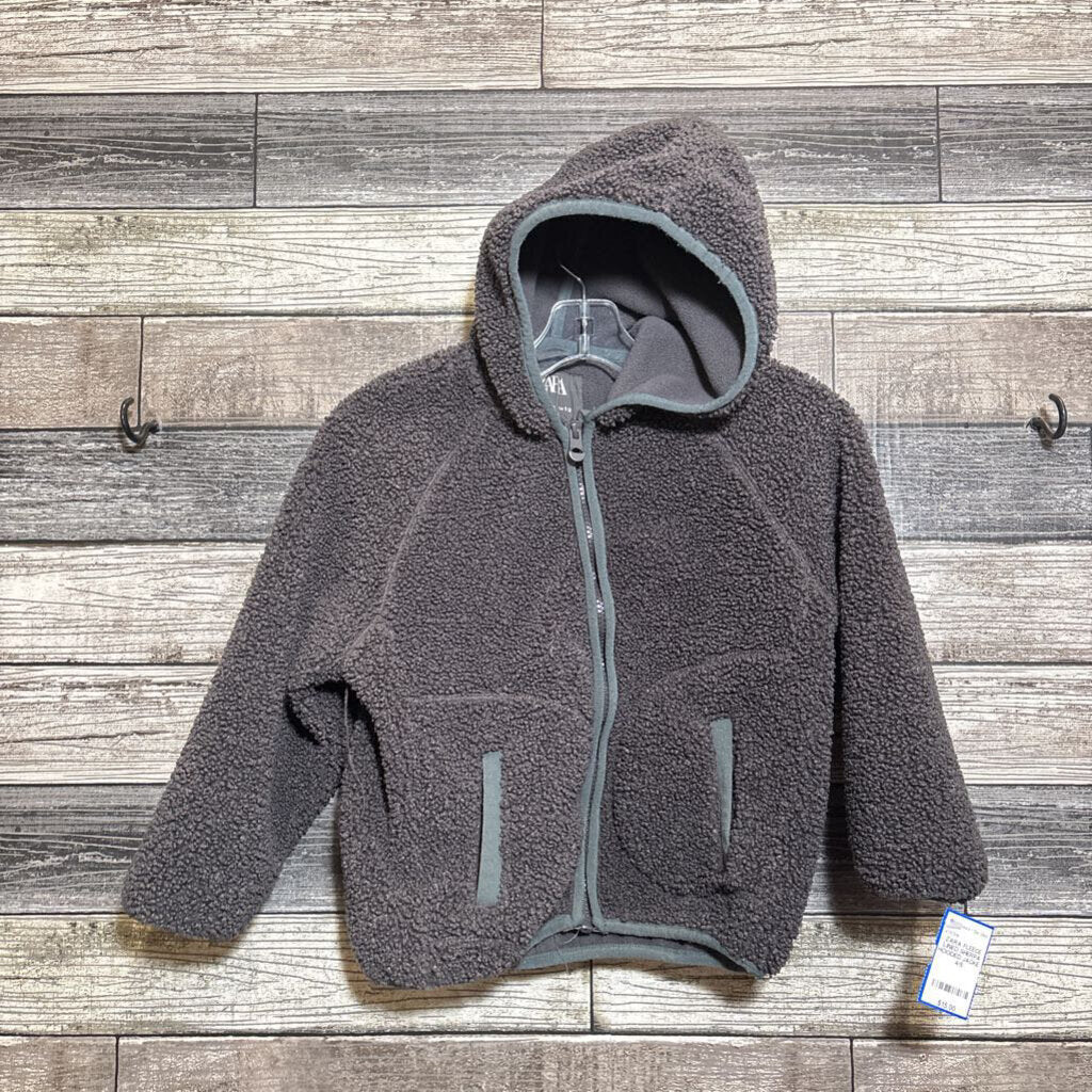 ZARA FLEECE LINED SHERPA HOODED JACKET 4/5