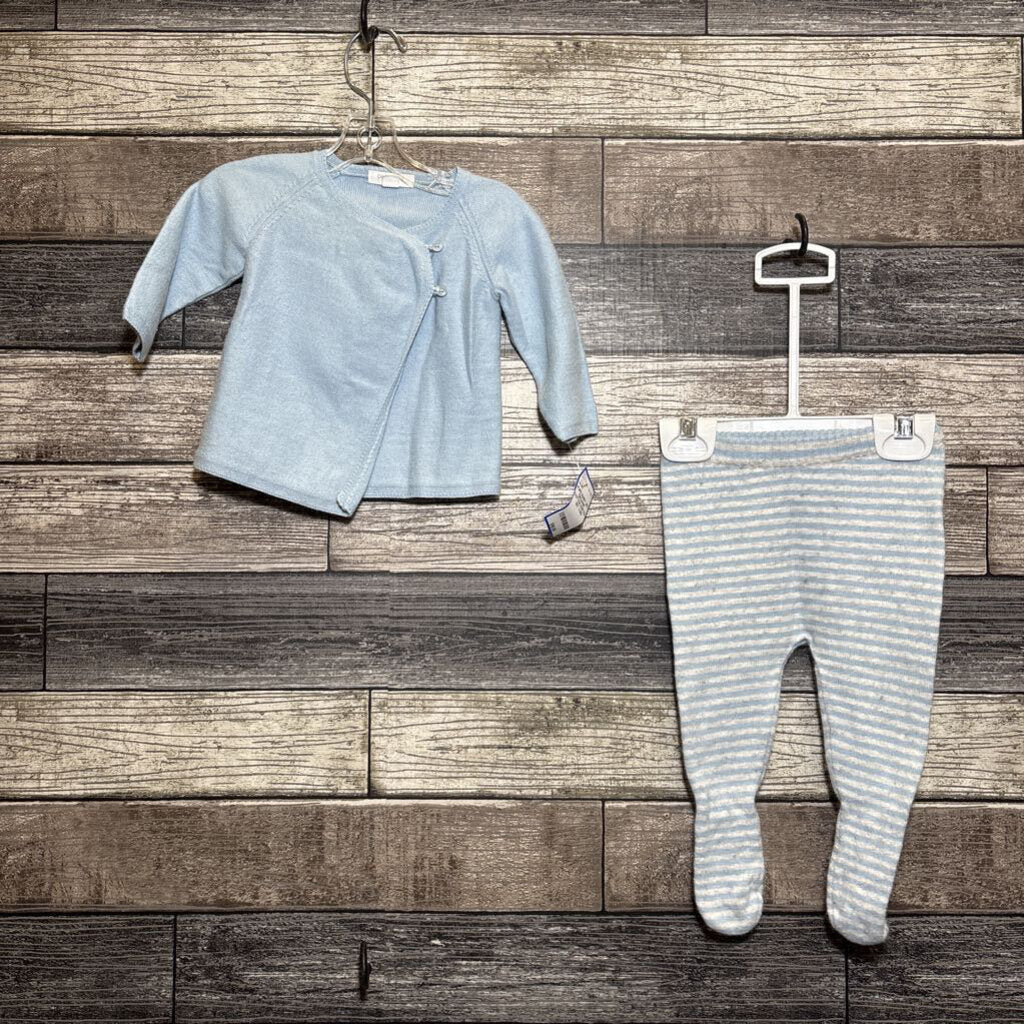 PURE BABY 2PC ORGANIC COTTON KNITTED SET 3 MO