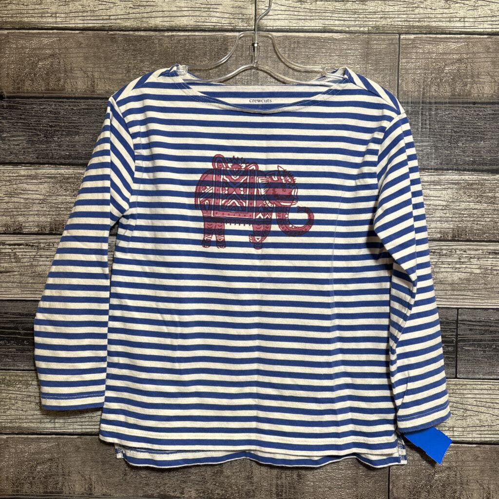 CREWCUTS LS STRIPED GRAPHIC SHIRT 10/12