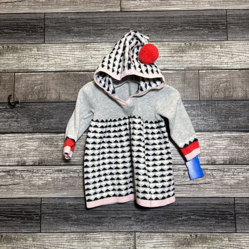 NORDSTROM HOODED SWEATER DRESS 6 MO