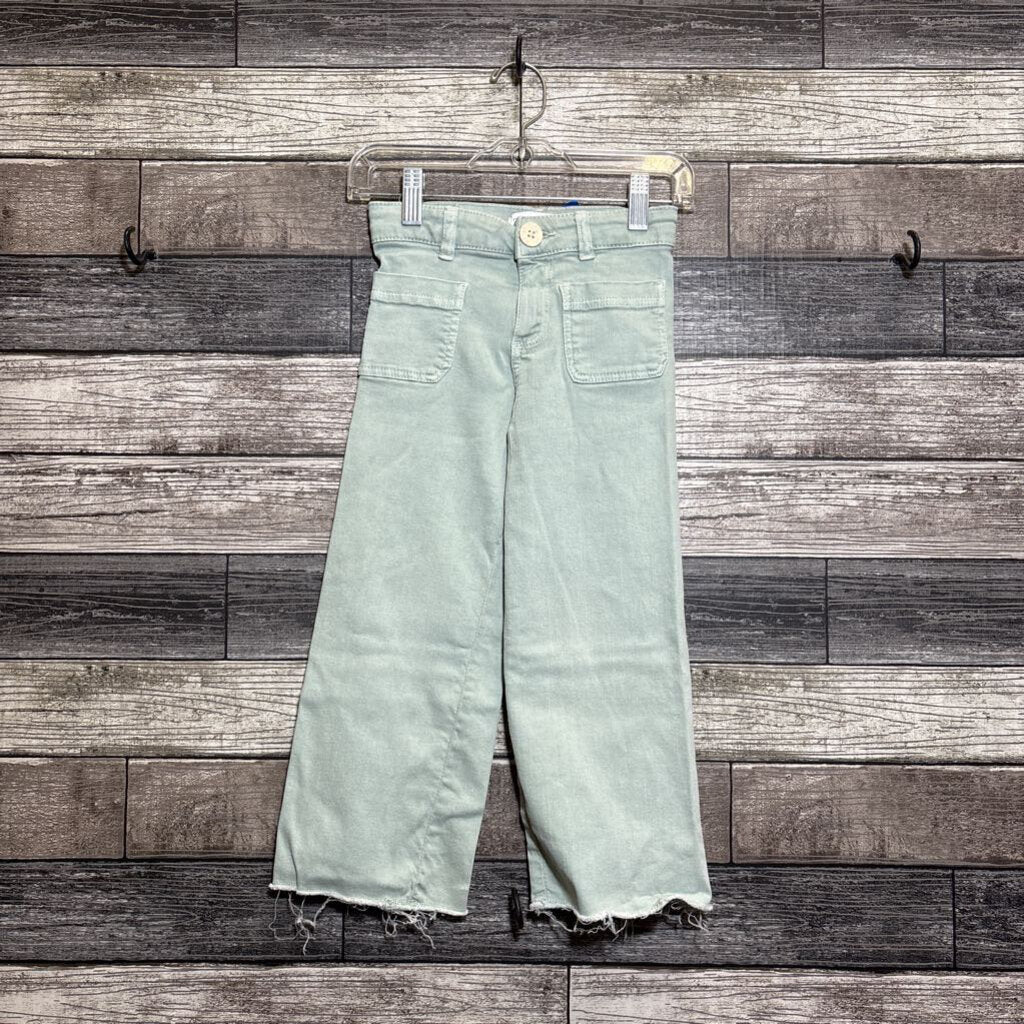 ZARA WIDE LEG FRONT POCKET COLORED JEANS 5