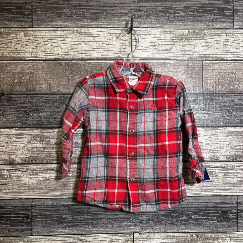 CARHARTT LS BUTTON DOWN FLANNEL SHIRT 9 MO