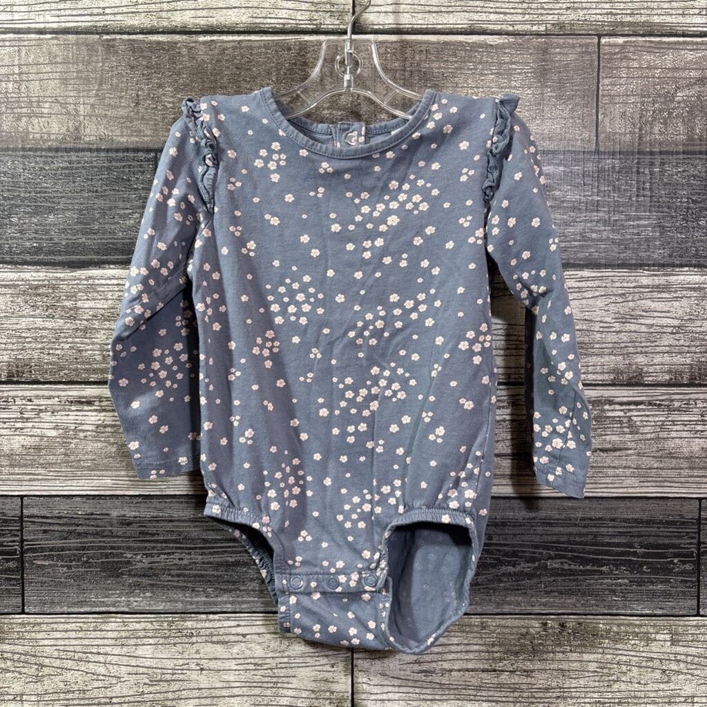 H&M FLORAL LS BODYSUIT 18 MO