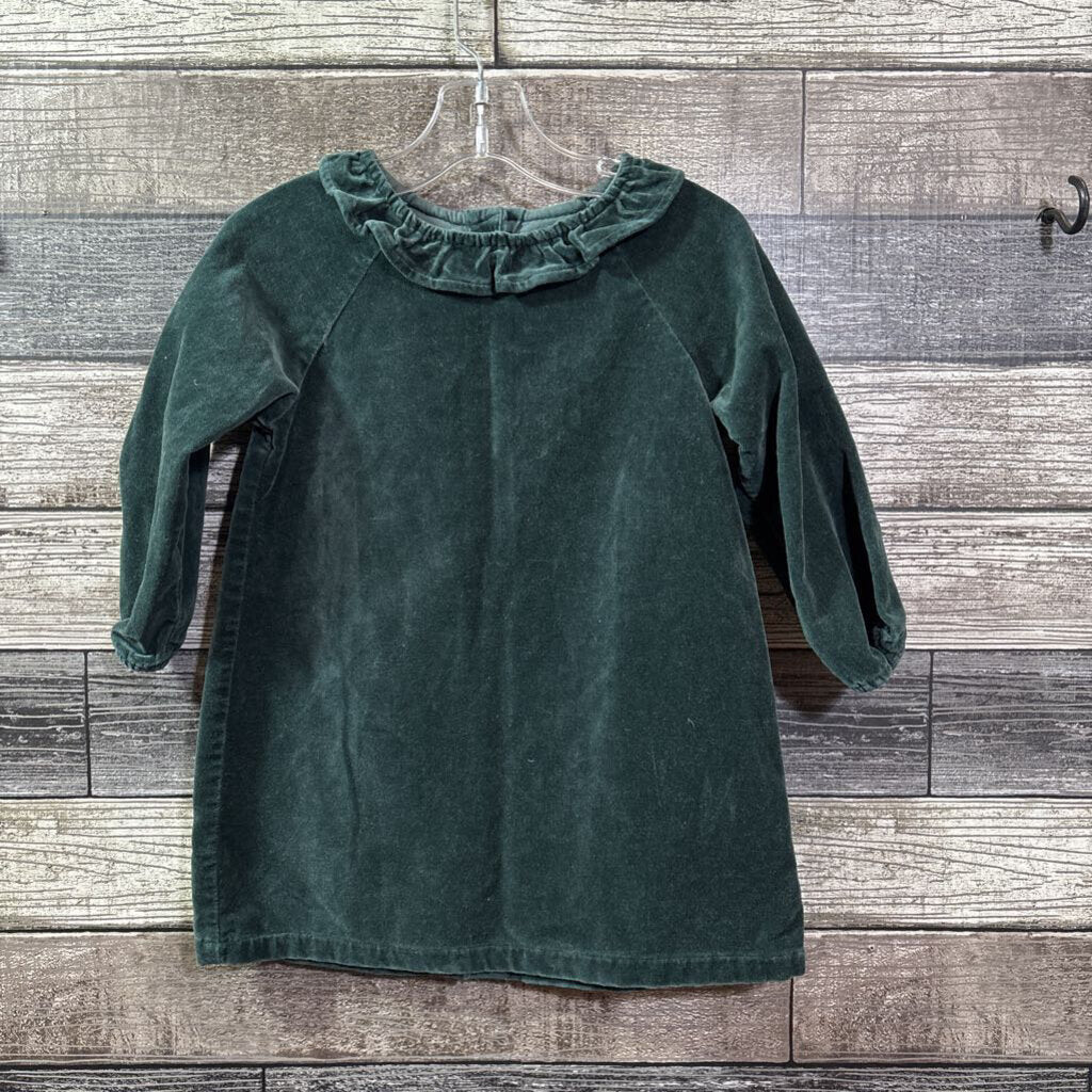 H&M ORGANIC COTTON/VELOUR DRESS 18 MO